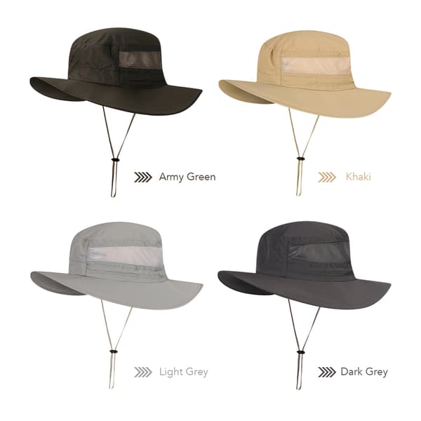 Unisex fiskehat, hurtigtørrende, åndbar mesh, UPF 50+ solhat, strandhat
