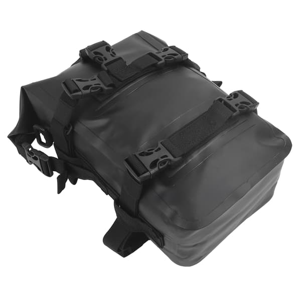 Vandtæt motorcykel sidetaske med quick release, stor kapacitet, universal, sort