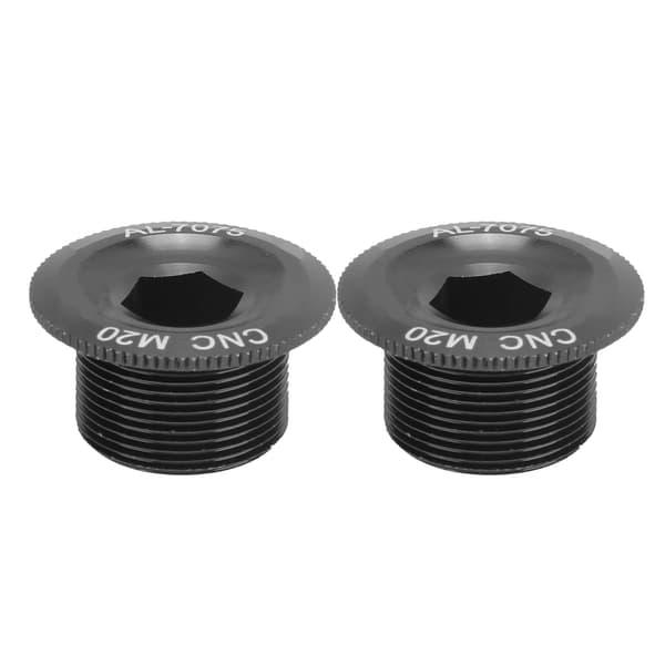 2 delar cykelvevarm fixeringsskruvar M20 lock aluminiumlegering svart