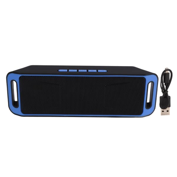 Bärbar trådlös Bluetooth-högtalare Mini med dubbla högtalare, multifunktionell, blå