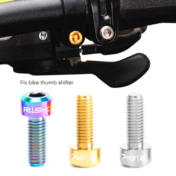 2 st titanskruvar M5×14mm för cykel tumväxel MTB-tillbehör