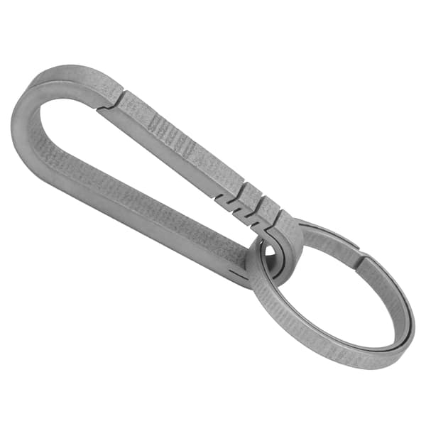 Nøglering og nøgleringe i titaniumlegering til udendørs brug, mini korrosionsbestandig grå