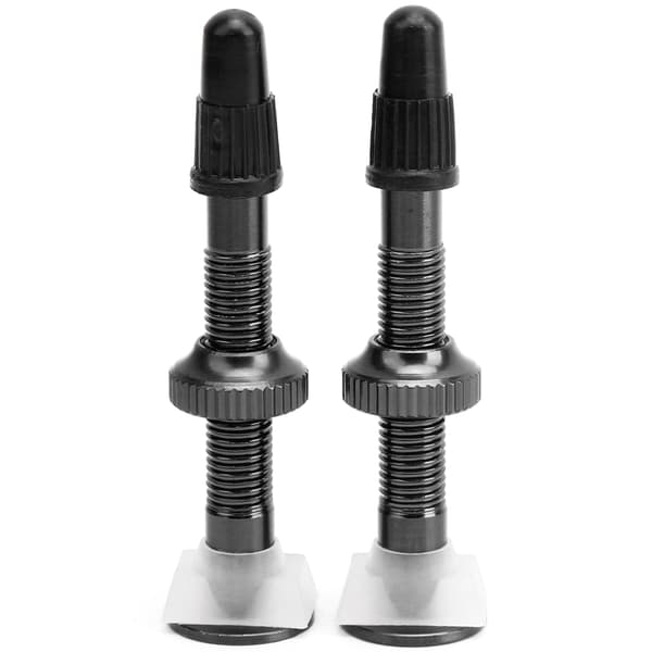 1 par 52 mm forlænget Presta-ventil til slangeløs cykelfælg, MTB aluminiumslegering, sort