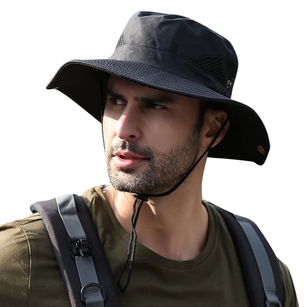 Solhatt med bred brätte 9 cm UV-skydd vikbar för fiske, vandring, camping, unisex