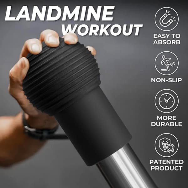 Landmine-tilbehør til vægtstang, skridsikker silikone til squats og roning, T-bar