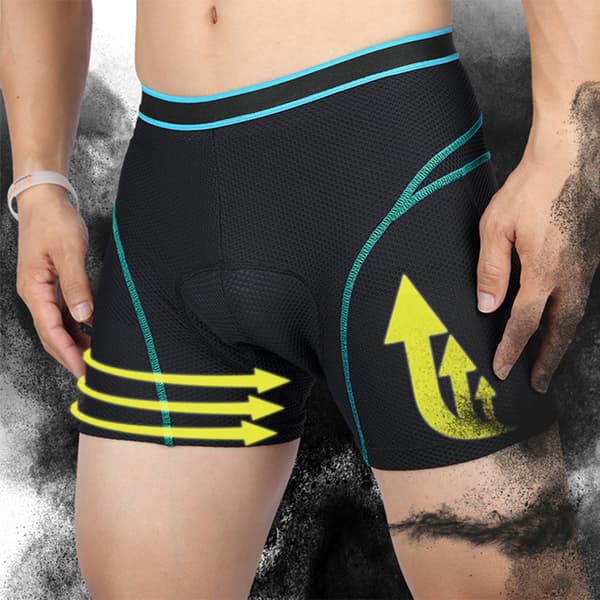 Cykelshorts för män med ventilerande 3D-vaddering, lätta för cykling