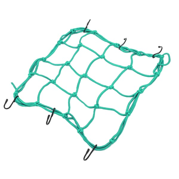 Elastisk nylon lastnet med kroge til cykler, motorcykler og elektriske køretøjer - grøn