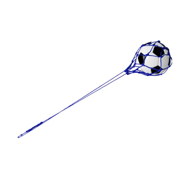 Fotbollsparktränare med slitstarkt elastiskt nylonnät för att hålla bollen uppe - Blå