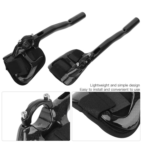 Kulfiber T800 Ergonomisk Racercykel Styrstativ, Sort