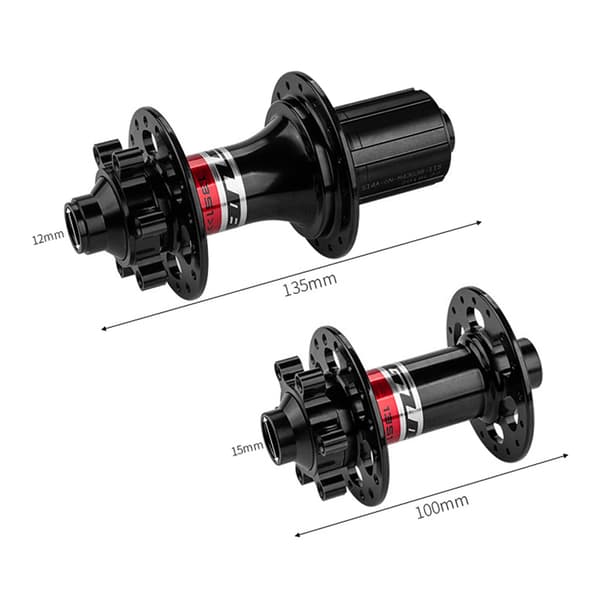 MTB sykkelnav for skivebremser foran og bak, 32 hull, aluminiumslegering