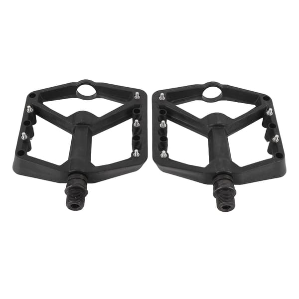 Sorte nylonfiber cykelpedaler med 2 lejer og skridsikkert design til mountainbikes