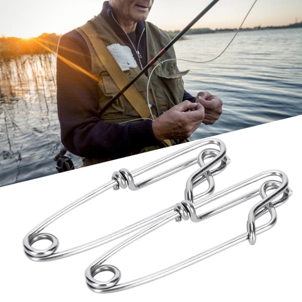 15 stk. tunklips i rustfrit stål fiskeklips langline snap praktisk tilbehør