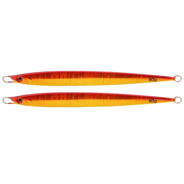 2 st simulerade fiskformade fiskedrag med levande simställning d'or