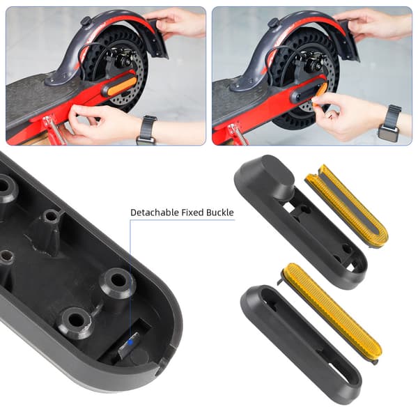Sæt med 4 dekorative reflekterende scooterhjulskapper med skruer kompatible med M365 PRO PRO2 1S