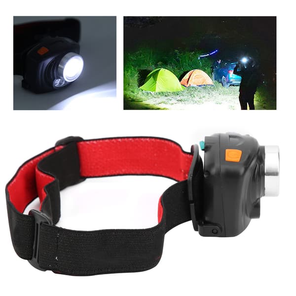 LED Hodelykt med Sensor og Rødt Lys, Myggmiddel for Nattfiske og Camping