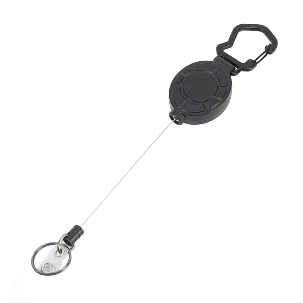 Udtrækkelig nøgleholder med rustfri ståltråd 80 cm holdbar magnetisk ID-holder