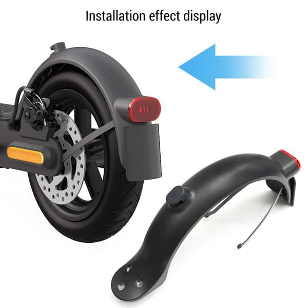 Stänkskärmssats fram och bak med baklykta för M365 Pro2 elscooter