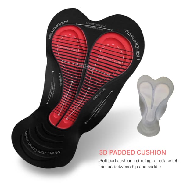 Cykelshorts för män med ventilerande 3D-vaddering, lätta för cykling