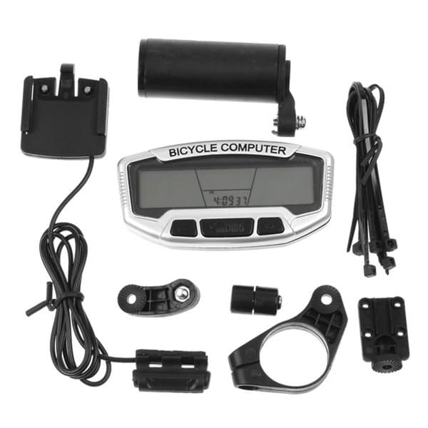 Digital LCD sykkelcomputer med 27 funksjoner, speedometer, kilometerteller, vanntett, automatisk bakgrunnsbelysning