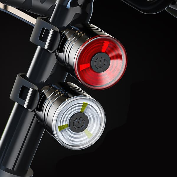 Lixada LED Sykkelbaklys, 200 Lumen, 3 Moduser, CR2032 Batteri, Værbestandig