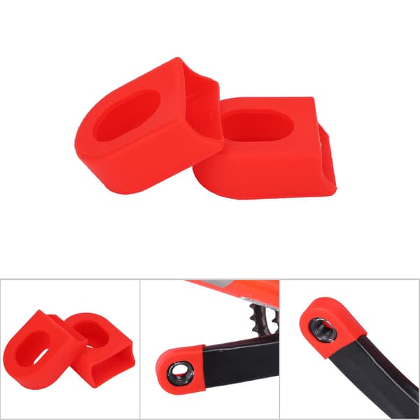 Slitstarka silikonpedalarmsskydd 2-pack rött cykeltillbehör