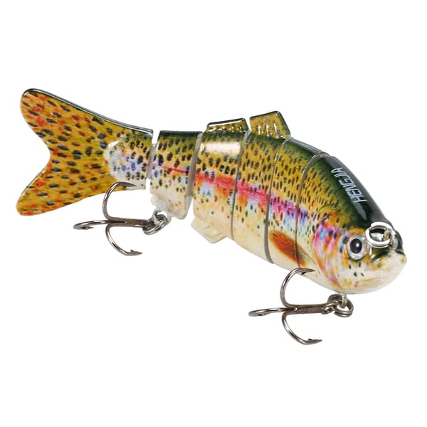 Fiskedrag 10cm/20g Verklighetstroget 6 Segment Ledat Swimbait Hårt Bete med 2 Trekrokar