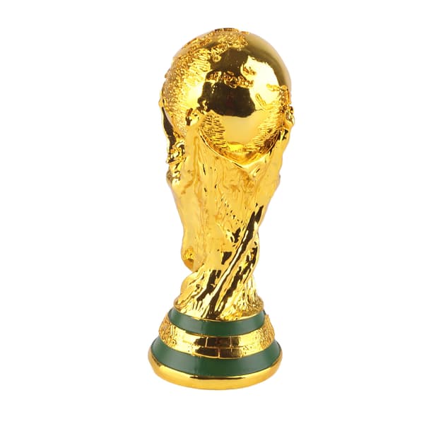 Replika av FIFA World Cup 2022 guldcup, dekorationspresent för fans, 21 cm solid