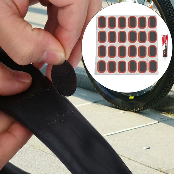 Dækreparationssæt med gummilap til cykel og motorcykel (24 stk.)