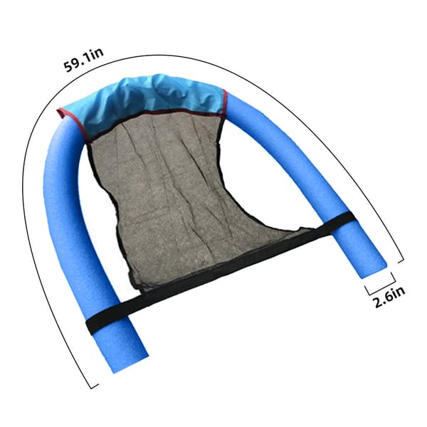 4 stk. flydende net-poolstol med U-formet design, poolnudelstol