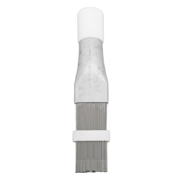 Frynsekam i rustfrit stål til aircondition, glattejern og kondensatorrenser, 140x23x25mm hvid