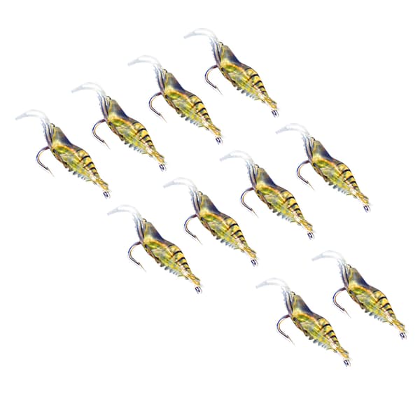 10 stk. bløde simulerede rejelokkemad Strandfiskeri Lokkemad Krog Grej Bas PVC 4cm