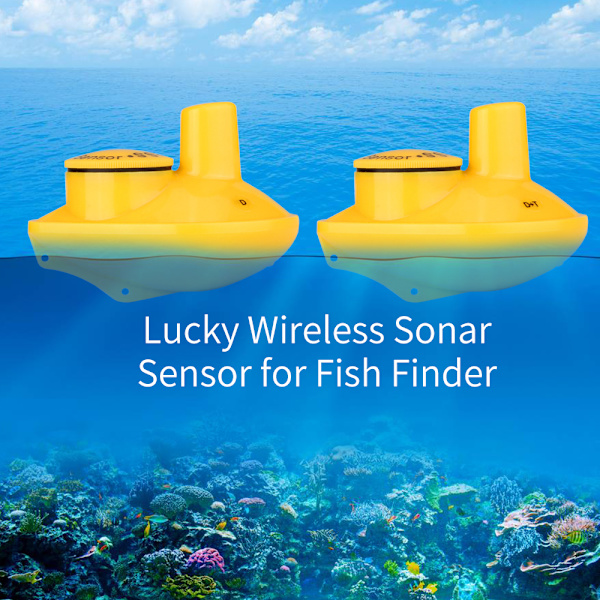 Trådløs Sonar Sensor Transducer Fish Finder Lucky Dybde 45M