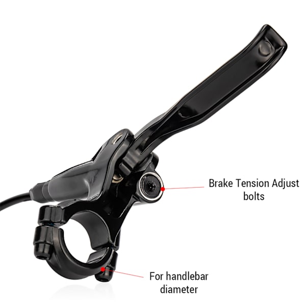 Hydraulisk bromssats för mountainbikes, 2 kolvar, vänster fram