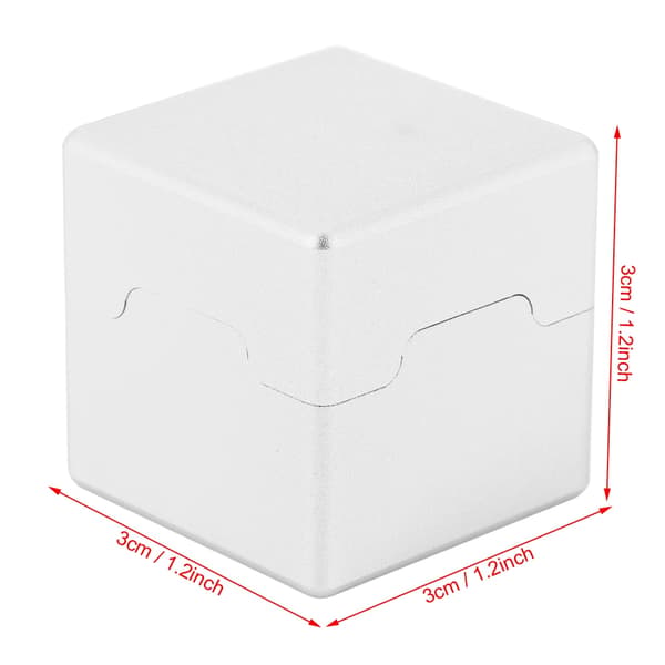 Miniature bærbar aluminium billardkø kridtholder til snooker og pool (sølv)