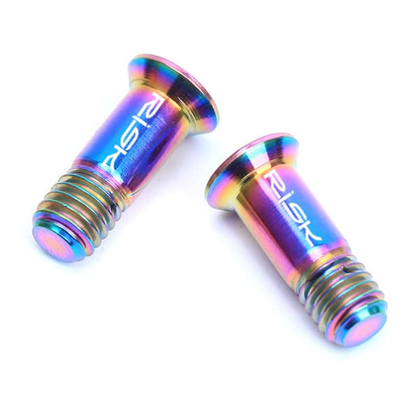 2 st bakväxelbultar i titanlegering M5x14,2 mm för cykel