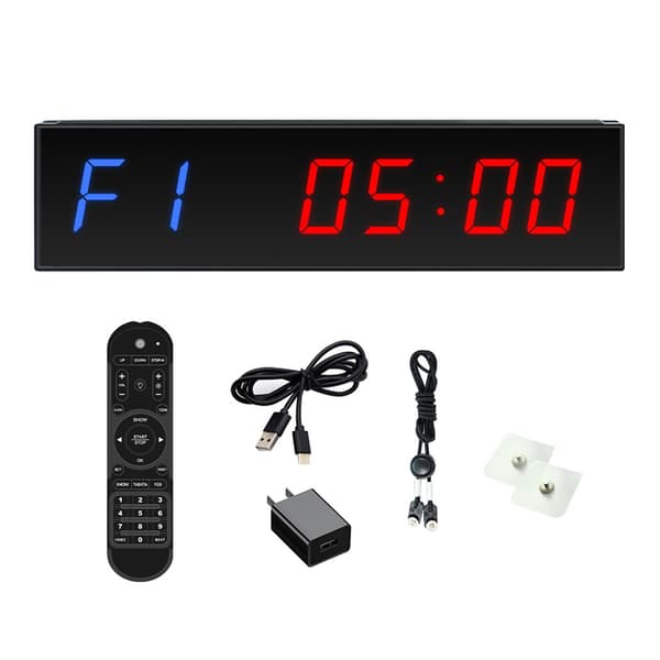 Digital LED-timer för gym med trådlös fjärrkontroll, intervallnedräkning, fitness