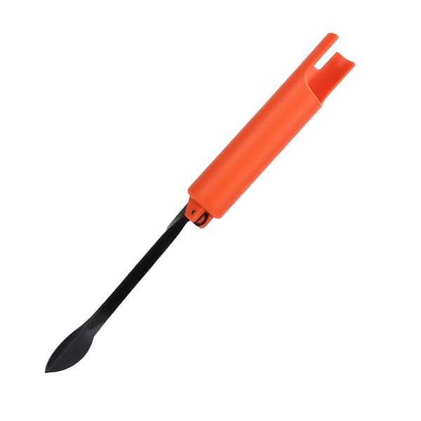 Sammenklappelig fiskestangholder, orange, jordindsats, rustfrit stål, ABS-kompatibel