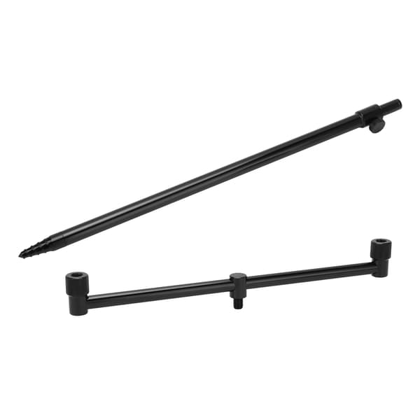 Holdbart bærbart fiskestangsæt i aluminiumslegering med 30 cm og 45,5 cm bankstang