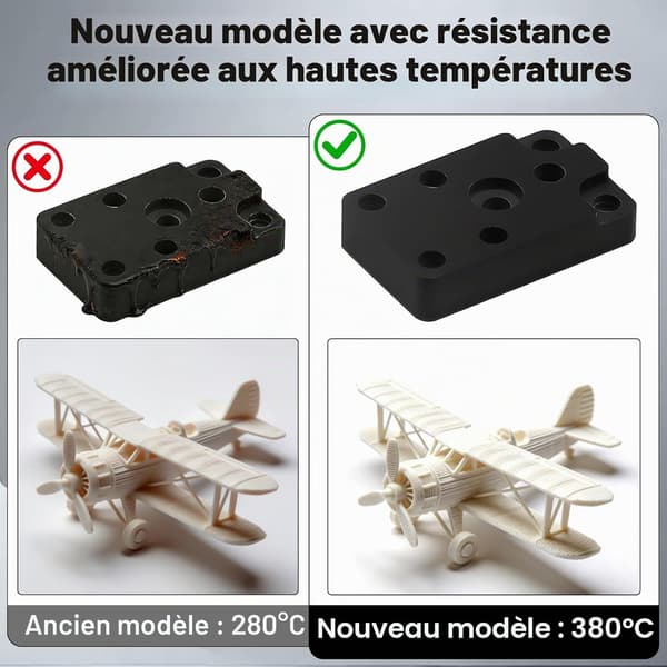 3D-hotend-värmeenhet för Bambu Lab A1 / A1 Mini, värmeblocksmontering med snabbfäste