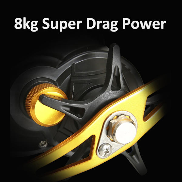 Fiskesnelle 17+1BB 8kg brems 8.0:1 magnetisk bremsesystem