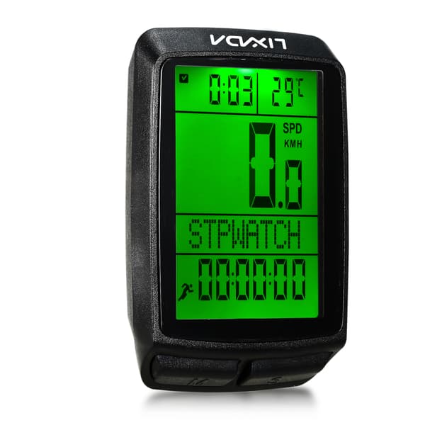 Lixada Trådløs Sykkelcomputer med Speedometer, Kilometerteller og LED-bakgrunnsbelysning
