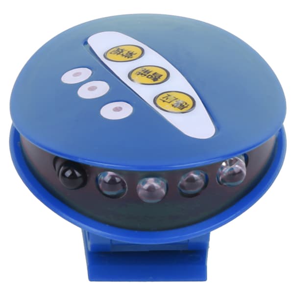 LED-hatlys med sensor, USB genopladeligt, clip-on til fiskeri, smarte tilstande, almindelig, blå
