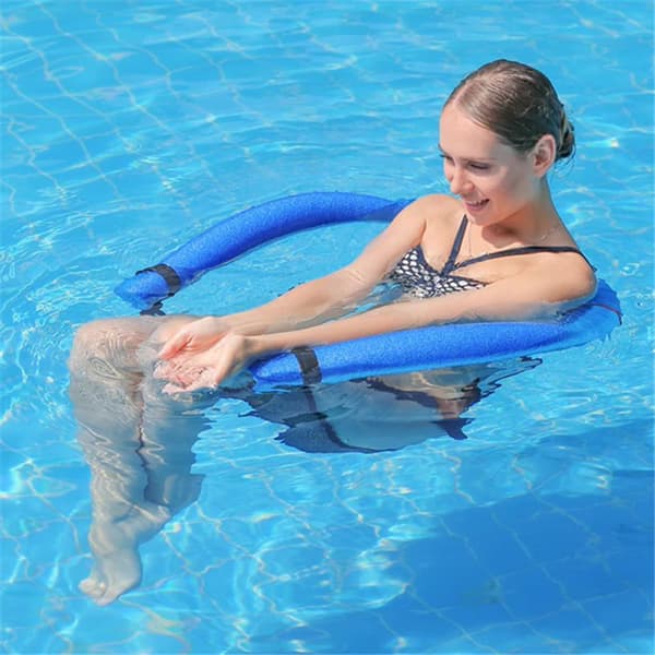 4 stk. flydende net-poolstol med U-formet design, poolnudelstol