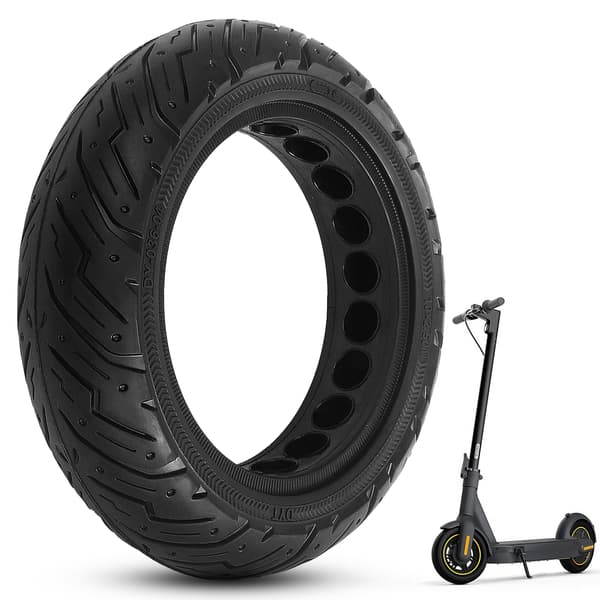 Massivt dæk 10x2,5m højintensitetsgummi med bikagehuller til Xiaomi Ninebot Max G30