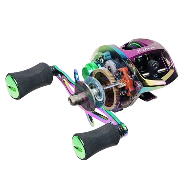 Fargerik Baitcasting-snelle 18+1BB 6.3:1 Magnetisk Bremse 2 Spoler med Oppbevaringspose