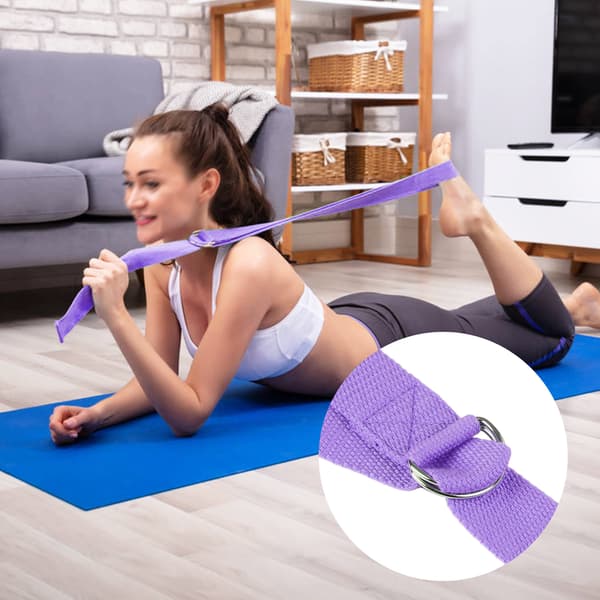 Set med 2 EVA yogablock med remmar för flexibilitet och posejustering