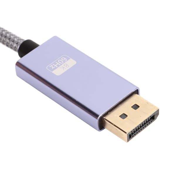 USB-C till DisplayPort 1.4-kabel, 2m flätad tråd, Plug and Play, lättvikt, guldpläterad
