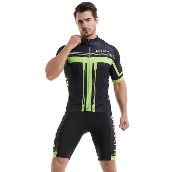 Cykeltröja och shorts för män med vadderade remmar