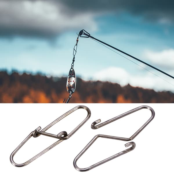 100 st fiskfästen med dubbellåsande säkerhetstillbehörslinje (1#) kopparlegering resistent rostskydd