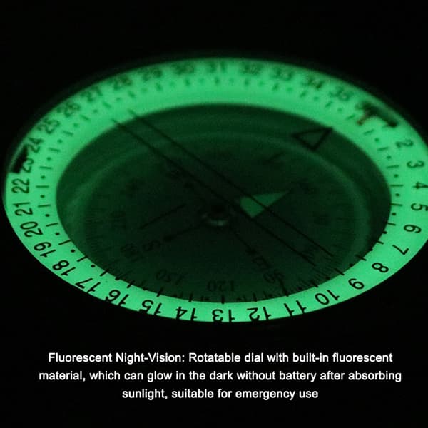 Professionel Multifunktionel Kompas til Camping, Vandring og Navigation med Klinometer og Kortmåler.